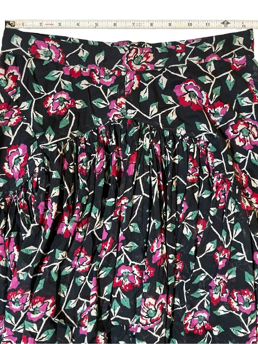 Matching Floral Crop Top & Skirt Set Medium